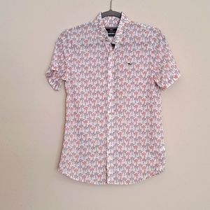 Vineyard Vines Kids Button Down Shirt - White and Pink